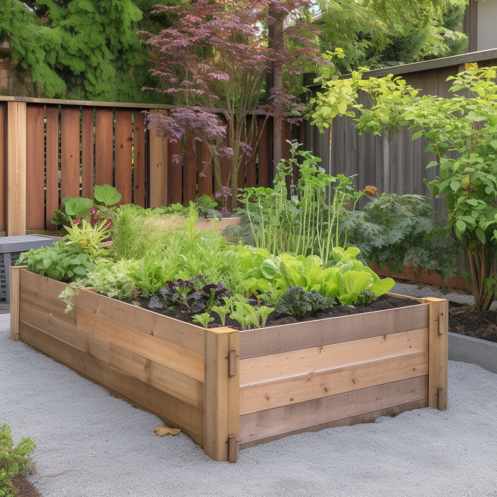 backyard raised garden bed