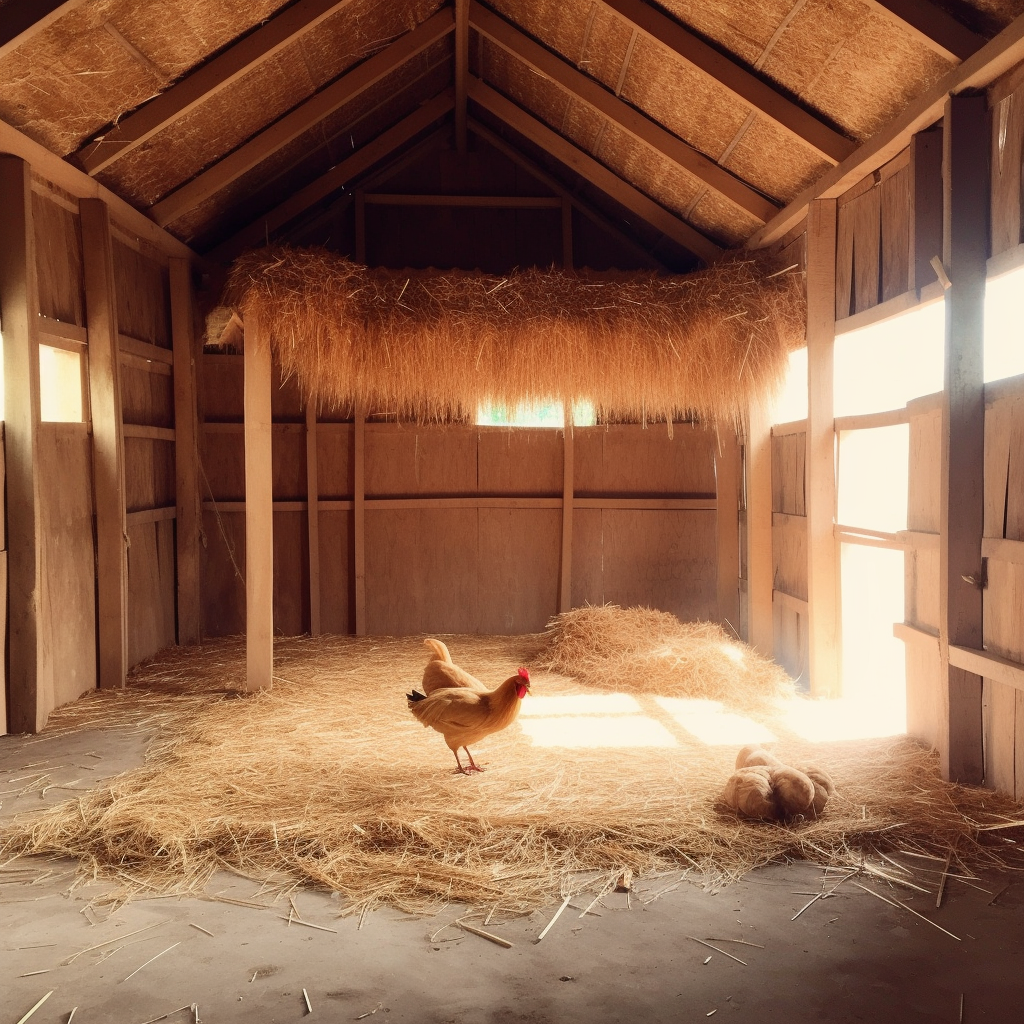 Chicken bedding straw for mulch