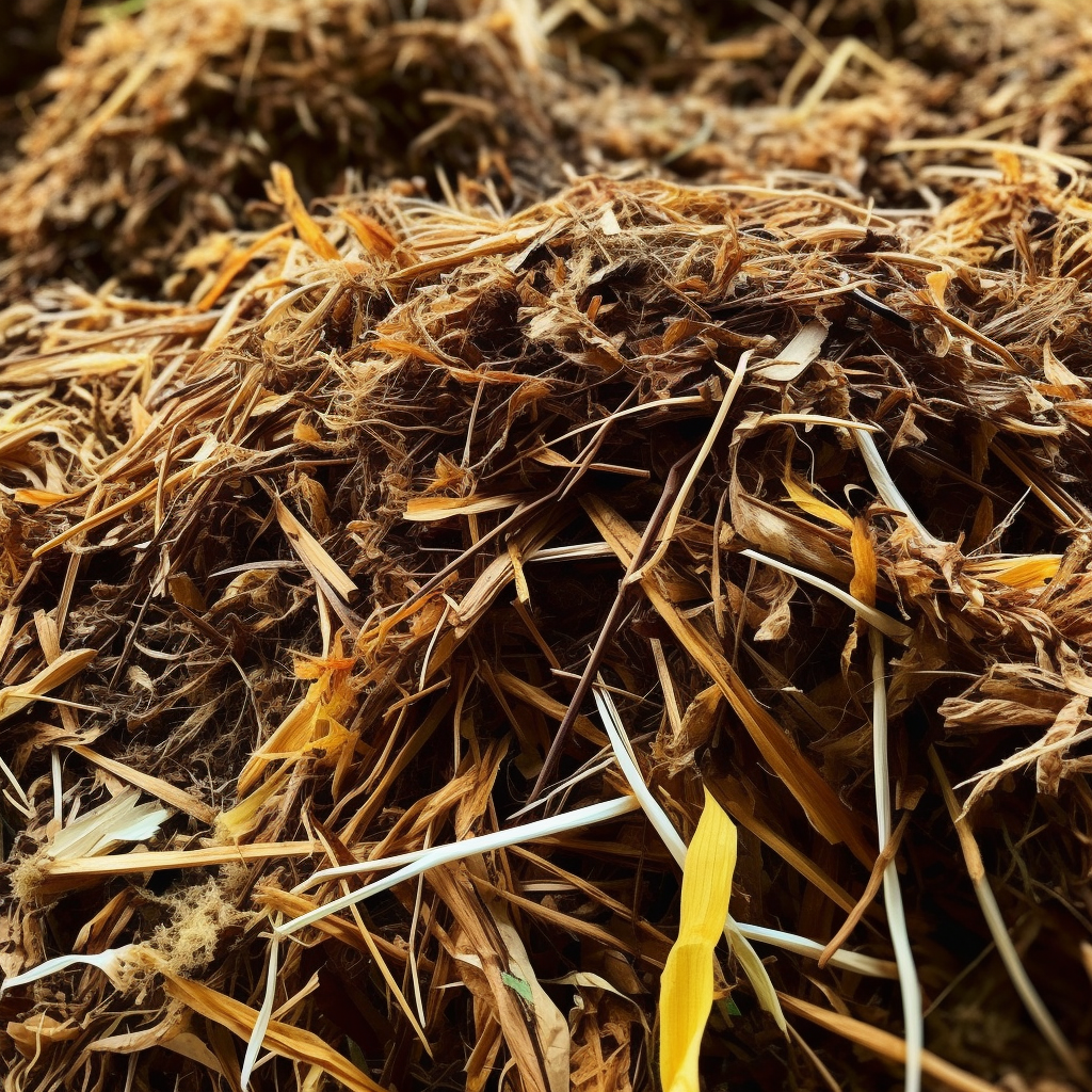 straw compost for the food forest