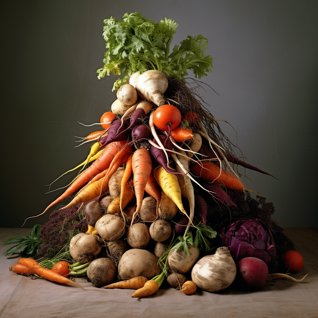 harvesting root vegetables