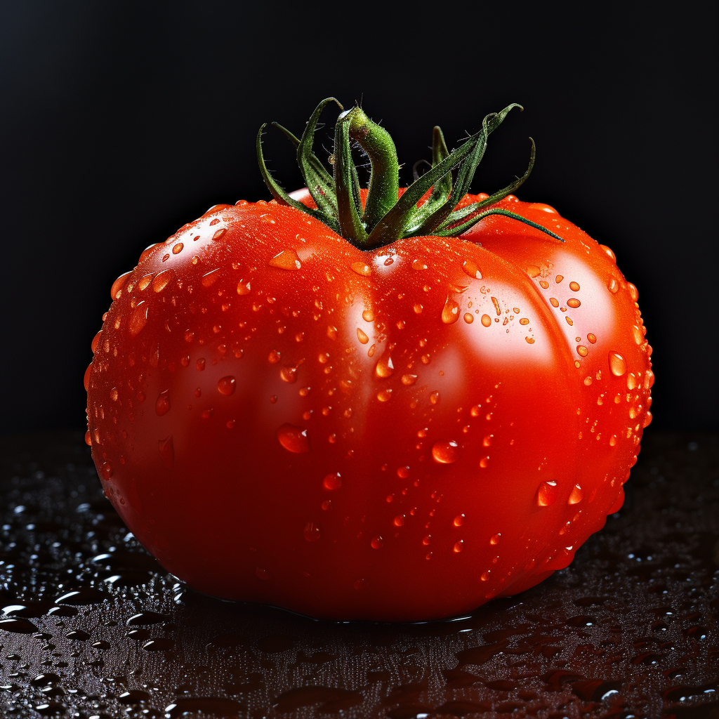 ripe tomato from backyard garden